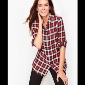 Plaid Sparkle Button Down